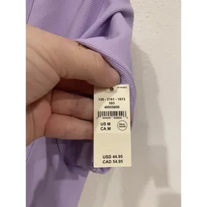 OFFLINE by Aerie Shirt Womens Medium Purple V Neck Short Sleeve Crop Activewear thumbnail 4