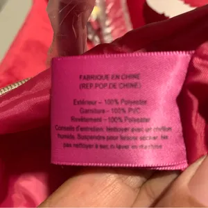 Juicy Couture Fuschia Velvet Bow Convertible Tote Bag Backpack Fairycore Y2K thumbnail 4