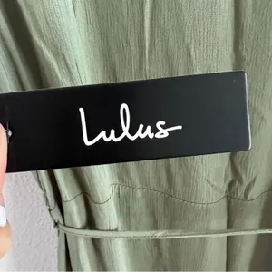 NWT Lulus Much Obliged Wrap Maxi Dress Green Style RD3537A Large thumbnail 12