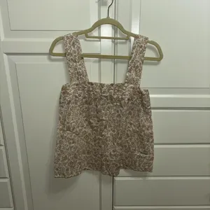 Faherty Ozette Vines Tank Top Floral Organic Cotton Square Neck thumbnail 2