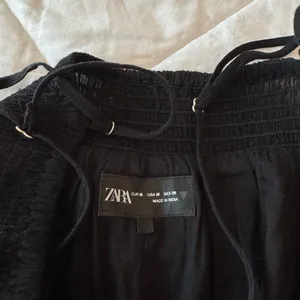Zara Women's Straight Neck Textured Mini Dress in Black thumbnail 4