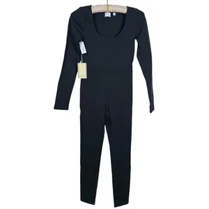 NWT Wilfred Free Aritzia Maxe Jumpsuit Size Small Black Boho Slimming Minimalist thumbnail 2