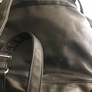 Candie’s grommet black leather backpack with silver hardware #grunge #goth thumbnail 5