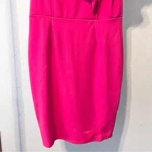 A’GACI Fuchsia Pink Ruffle Delight Dress Large NWT thumbnail 3