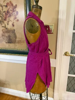 Anthropologie Maeve | Batavia Fuchsia Sleeveless Tunic | Women's Small thumbnail 4
