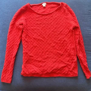J. Crew Red Knit Top thumbnail 1