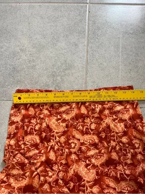Coldwater Creek Orange Floral Midi Skirt thumbnail 4