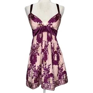 Vintage 90s‎ Y2K Tracy Reese S Silk Floral Blouse Top Babydoll Fairy Whimsigoth thumbnail 3