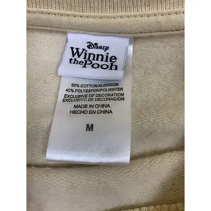 Disney Winnie The Pooh Graphic Sweatshirt Cream Cozy‎ Cartoon Pullover M thumbnail 3