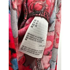 Bar III Womens Red Floral Midi Velvet‎ Skirt Size M Holiday Party Event Stretch thumbnail 7