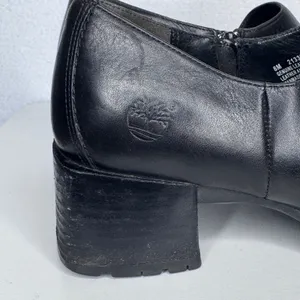 Y2K Timberland Smart Comfort System Black Leather Heeled Shoes Sz 8M thumbnail 11