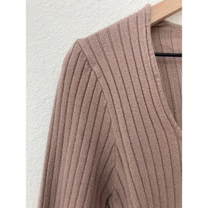 Petal and Pup Mable Mauve Clean Girl Softgirl Minimalism Boho Crop Sweater Top thumbnail 4