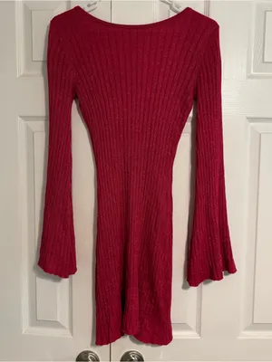 Revolve MORE TO COME Pink Ribbed Mini Dress thumbnail 3