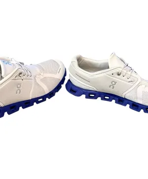 On Cloud 5 Men’s Running Sneakers Low Top Mesh Lace-Up Frost/Indigo 59-98535 thumbnail 10