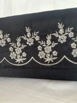 Black Embroidered Evening Shoulder Bag thumbnail 2