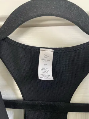 OFFLINE By Aerie Women’s Real Me Low Key Racerback Tank Top Black Size S thumbnail 2