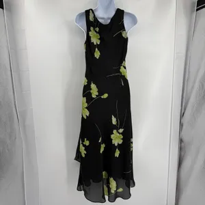 Studio I Y2K Whimsigoth Floral Maxi Dress Sz 10 Chiffon Layered Grunge Romantic thumbnail 6