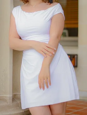 Amazon white asymmetrical mini dress small thumbnail 1