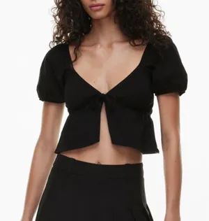 Aritzia Sunday Best Kaia Top in navy blue thumbnail 5