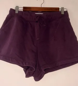 American Eagle Fleece Sweat Shorts Dark Plum Purple Size S thumbnail 1