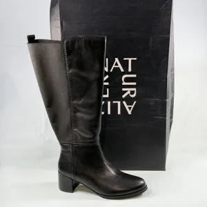 Naturalizer Size-7M‎ Women's Brent Wide Calf Knee High Boot Black $285 thumbnail 6