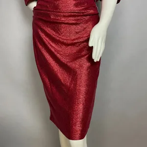 Eliza J Cocktail Dress Capelet Sleeve NWT Ruched‎ Sparkly Red Draped Back Size 8 thumbnail 8