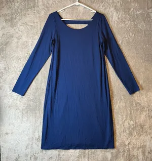Eileen Fisher Shift Dress Keyhole Back 3/4 Sleeve Modest Women’s Small‎ thumbnail 1