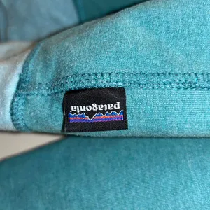 Patagonia Hazy Peaks Midweight Crew Sweatshirt Size Medium Teal Organic Cotton thumbnail 5