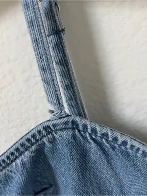 Anthropologie Damson Madder Lana Drop-Waist Mini Dress in Blue Denim thumbnail 6