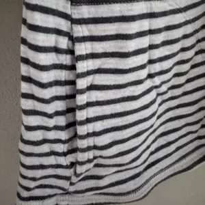 Toad & Co Size L Cowl Neck Long-Sleeved Top in white and blue thumbnail 5