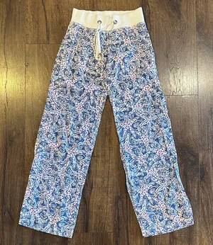 Lilly Pulitzer The Beach Pant Linen Size XS thumbnail 1