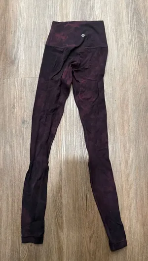 Lululemon Align High Rise 28 Pant Diamond Dye Cassis‎ Black Size 6 Yoga Leggings thumbnail 1