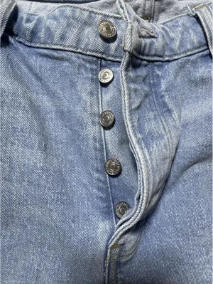 Abercrombie & Fitch The Dad High Rise Distressed Light Wash thumbnail 2