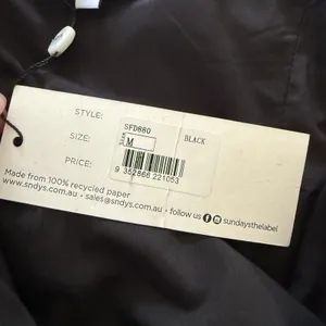 SNDYS Chloe Black Strapless Straight Neck Sheer Bottom Maxi Dress Medium BNWT thumbnail 7