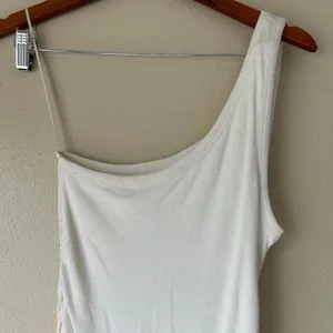 L Space Cream Aliana One Shoulder Mini Dress Size Medium thumbnail 7