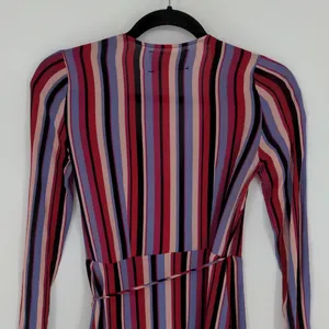 Reformation Anya Women's Wrap Dress Size Extra Small Vertical Stripe Colorful‎ thumbnail 12