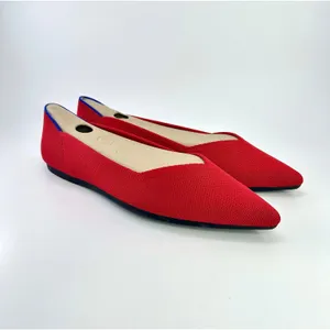 Rothy's The Point Red Knit Pointed Toe Ballet Flats Women's 10 Comfort Slip-On thumbnail 7