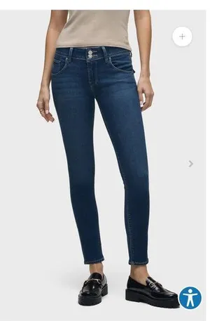Hudson Collin Mid Rise Skinny Jeans in Wonderwall - Size 27 thumbnail 1