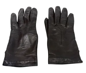Vintage Dark Brown Leather Gloves Knit Lined Small Medium Winter Classic Brown thumbnail 1