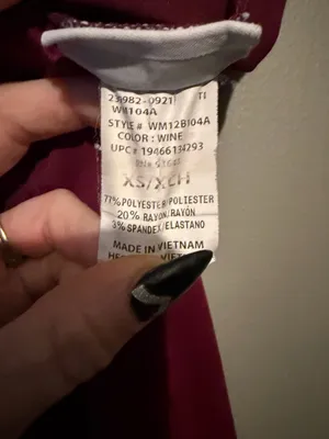 Scrubstar Pants Wine Colored Scrub Small thumbnail 3