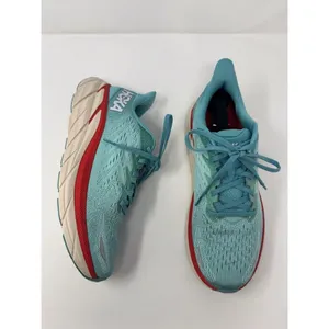 Hoka One One Womens Shoes Blue Red Clifton 8 Athletic Running Sneakers US 11 B thumbnail 3