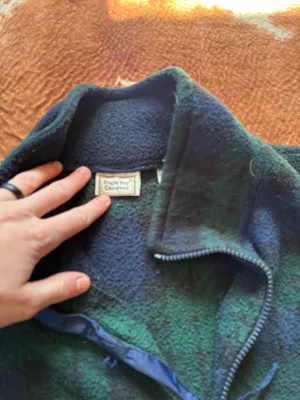 1990's Bugle Boy men's fleece winter quarter zip Size XL thumbnail 3