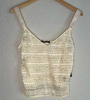 NEW Lafayette 148 Babydoll Camisole Tank Top Satin Strap Coquette Romantic Girly thumbnail 1