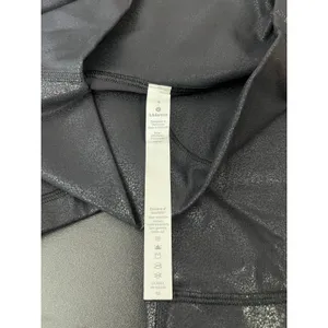 Lululemon Wunder Under Crop High-Rise Luminosity Foil Print‎ Black Black Size 4 thumbnail 3
