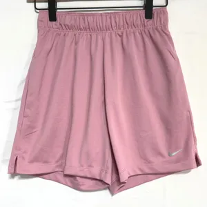 NEW Nike Attack Womens Size XS Dri-FIT Fitness Mid-Rise 5"‎ Unlined Shorts Pink thumbnail 1