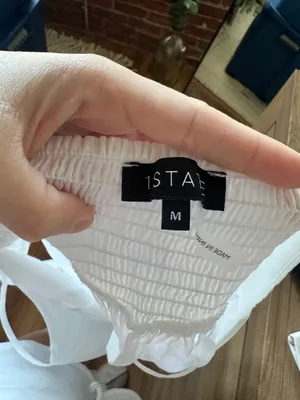 white bow blouse spaghetti straps thumbnail 3