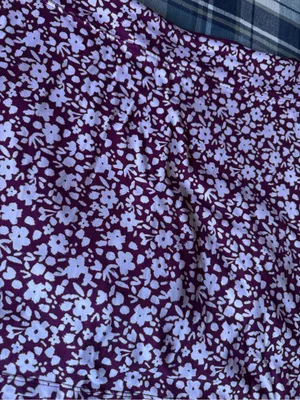 Tranquility by Colorado Clothing Burgundy Floral Mini Skirt thumbnail 2