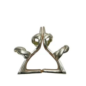 Open Edit‎ Gold Metallic Twisted Knot Block Heel Square Toe Slide Sandals 6.5 thumbnail 6