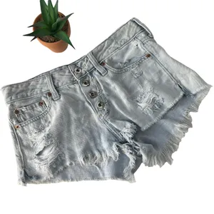 Abercrombie & Fitch Distressed Denim Womens Shorts 25 Festival Y2K Indie Sleaze thumbnail 2