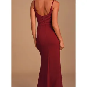 Lulus Infinite Glory‎ Maxi Dress Small Burgundy Formal Wedding Guest Mermaid Red thumbnail 3